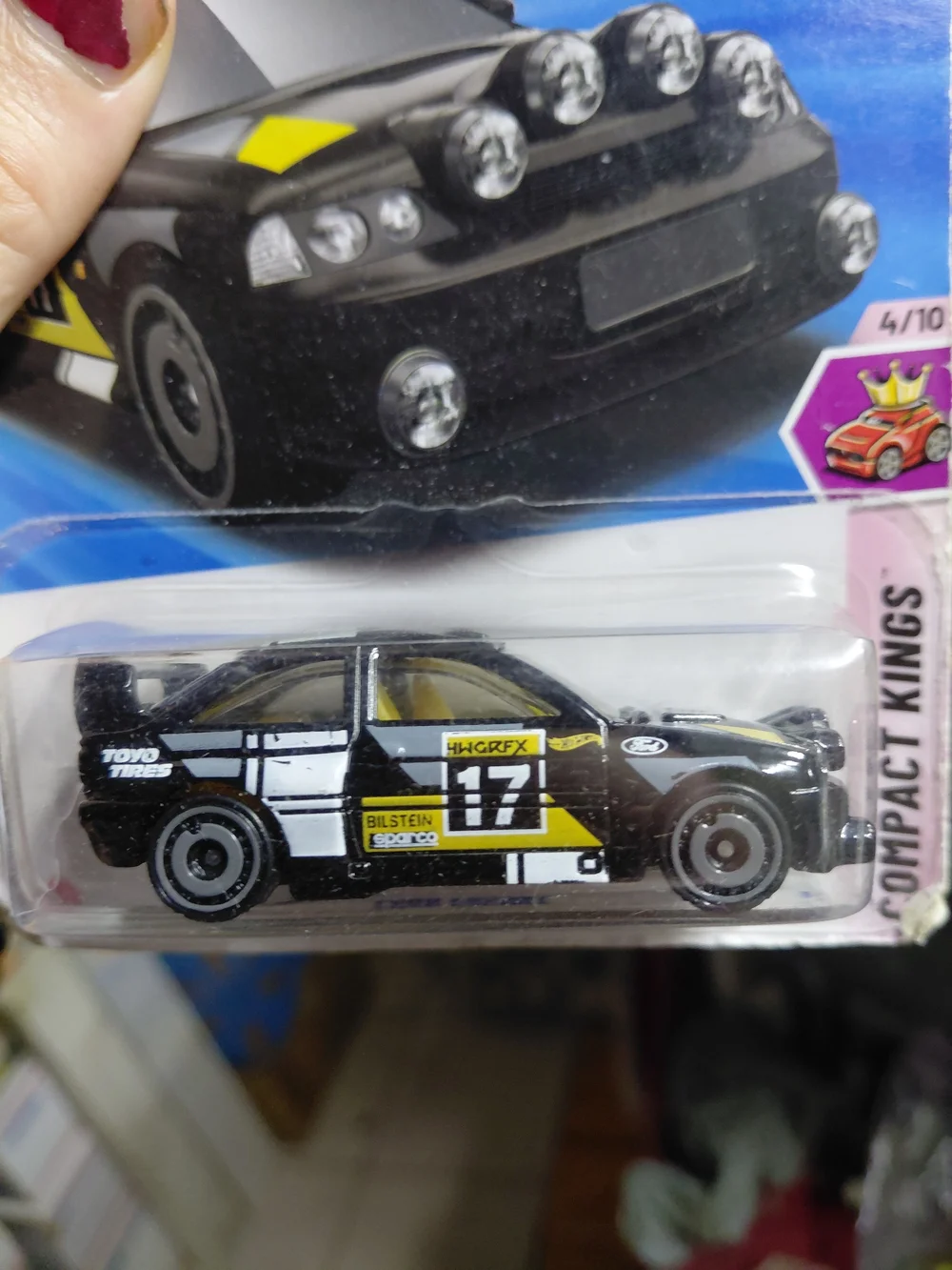 Hot Wheels Ford Escort (Black), part of the Compact Kings (4/10) series.